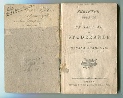 Skrifter, upläste i en samling af studerande vid…