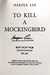 TO KILL A MOCKINGBIRD [Signed]