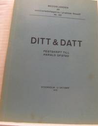 Ditt & datt. Festskrift till Harald Ofstad.…