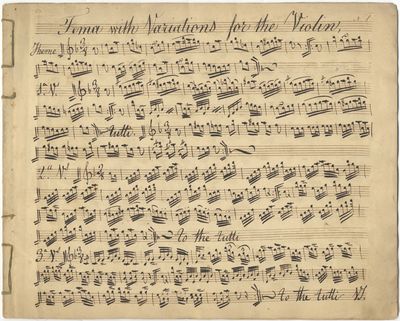 Tema with Variations for the Violin