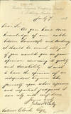 Letter signed to Latimer Clark