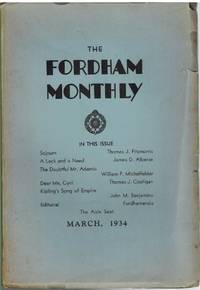cover of THE FORDHAM MONTHLY March 1934
