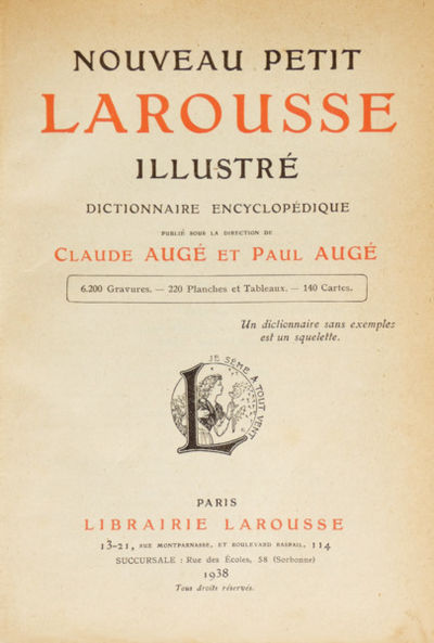 Amazon.co.jp: NOUVEAU PETIT LAROUSSE en couleurs 1969