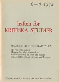 Häften för kritiska studier 6-7 1972.