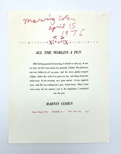 All the World's a Pun [Broadside]