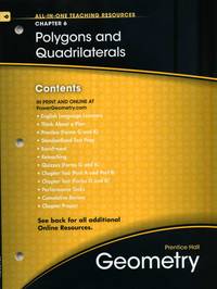 Polygons and Quadrilaterals, Chapter 6, Geometry, All-in-One Teaching Resources