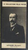 Photographie de la collection Félix Potin (4 x 7,5 cm) représentant : Georges Leygues, homme politique. Début XXe. Vers 1900.