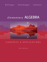 Elementary Algebra : Concepts and Applications