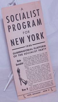 image of A Socialist Program for New York: 1946 Gubernatorial Platform of the Socialist Party