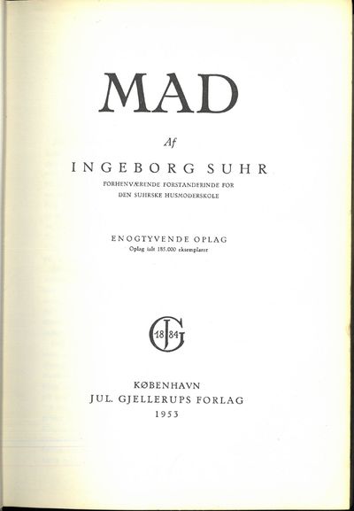 Mad af (..). Forhenværende forstanderinde for den…