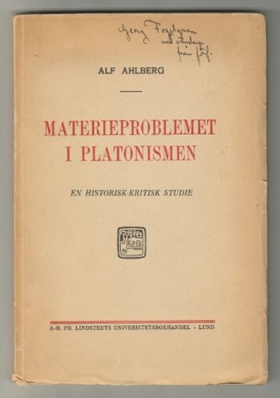 Materieproblemet i platonismen. Platon -…
