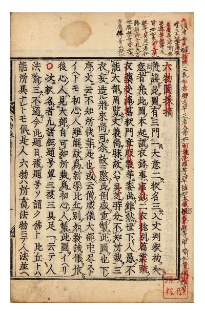 “Roku motsu zu” saichaku 六物圖採摘 [Excerpts from “Illustrations of the Six Personal Belongings of Monks Established by the Buddha”]
