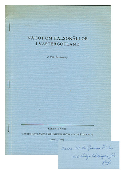 Något om hälsokällor i Västergötland. Särtryck ur…