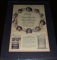 Large 1908 Full Page Color Ad for Pillsbury's Flour and Cereal, Matted  Ready to Frame a Great Image