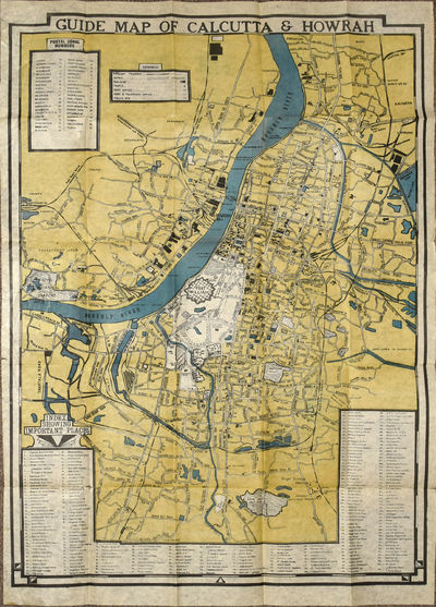 TRAVEL] [CITY PLAN] [INDIA] GUIDE MAP OF CALCUTTA AND HOWRAH