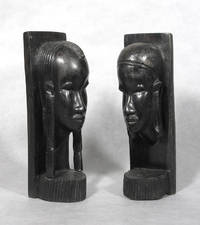 Carved African Figural Bookends