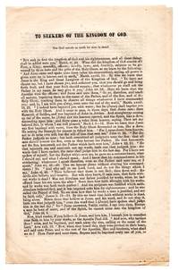 To seekers of the kingdom of God