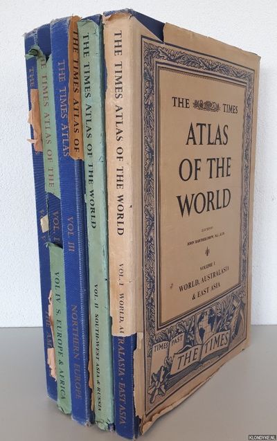 ヴィンテージ 大型洋書 THE TIMES ATLAS OF THE WORLD The Times Atlas of the World Mid-Century Edition (5 volumes) by