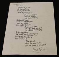 Autograph poem signed. Undated.