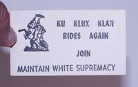 image of Ku Klux Klan rides again. Join - Maintain white supremacy