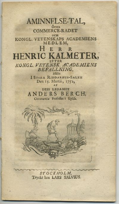 Åminnelse-tal, öfver commerce-rådet, och kongl.…