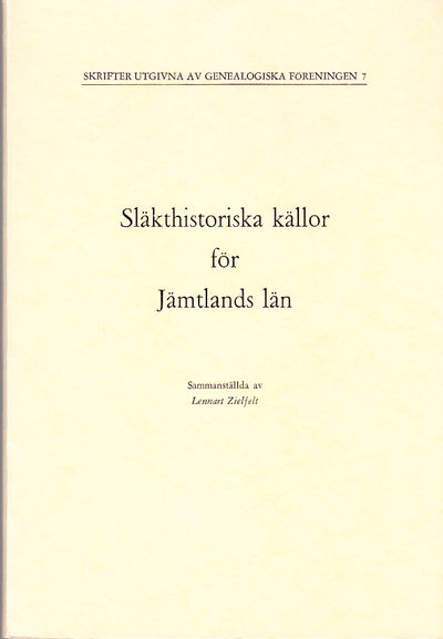 Släkthistoriska källor för Jämtlands län.…