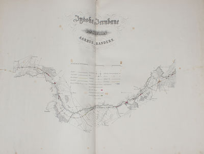 Jydske Jernbane (de 16 Sectionstitler). Anlæget af de Jydske Jernbaner 1862 (Den forgyldte titel på forpermen). (photo 2)