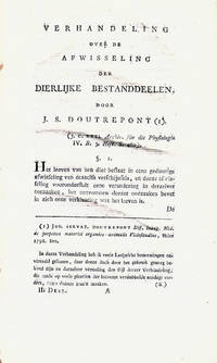 cover of Verhandeling over de afwisseling der dierlijke bestanddeelen