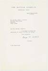 Typed Note Signed / Inscribed Photograph Signed