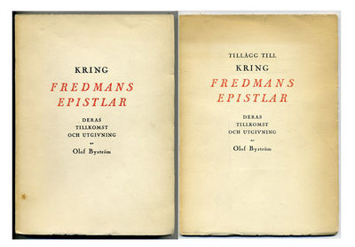 Kring Fredmans epistlar. Deras tillkomst och…