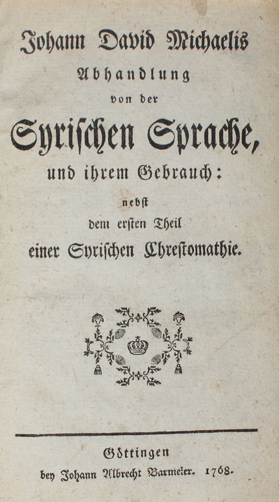 Abhandlung von der syrischen Sprache und ihrem Gebrauch. nebst dem ersten Theil. (photo 2)