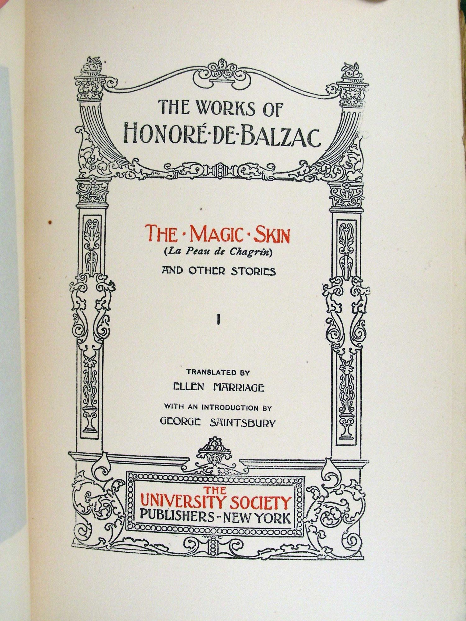 The Works of Honore de Balzac. 32 volumes by Honore de Balzac