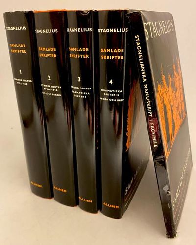 Samlade skrifter. 1-4 + faksimiler.