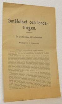 Småfolket och landstingen. En påminnelse till…