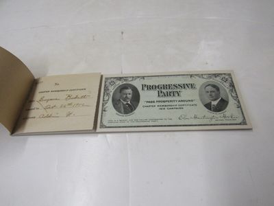 Receipt book for membership in the Progressive Party for 1912