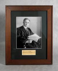 Supreme Court Justice Louis D. Brandeis Autograph, With Photograph by Brandeis, Louis D