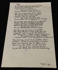 Autograph Poem Signed Undated