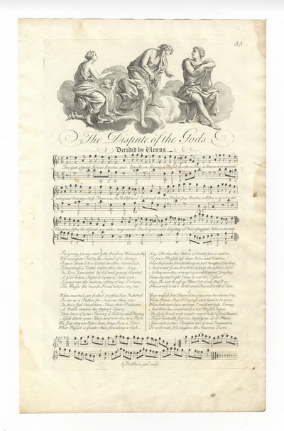 The Dispute of the Gods Decided by Venus. Plate 55 from George Bickham's The Musical Entertainer