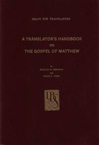 cover of A Translator's Handbook on the Gospel of Matthew