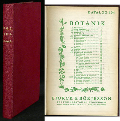 Björck & Börjesson. Katalog 404. Botanik.…