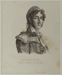 Bust-length portrait lithograph after Parent of Pelligrini as Figaro in Rossini's opera Il Barbiere di Siviglia at the Théâtre Italienne