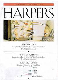 HARPER'S NOV 2003. POST-LITERATE ELECTIONS, PROFITING FROM WAR, DIANE ARBUS