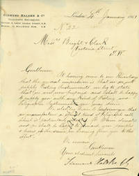 Letter signed to Charles T. Bright and Latimer Clark