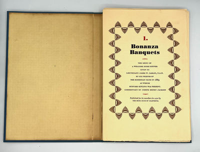 [CALIFORNIA] [MENUS] Bonanza Banquets - Full Set