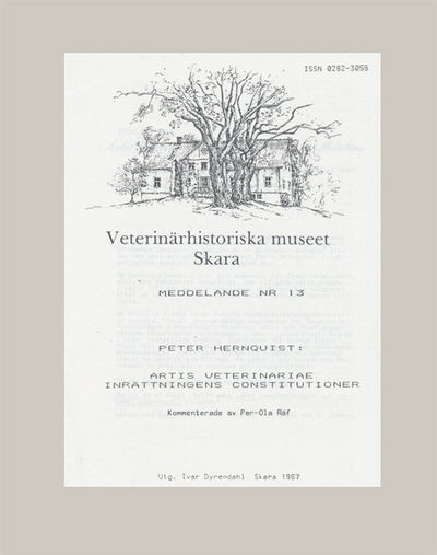 Artis veterinariae. Inrättningens constitutioner.…