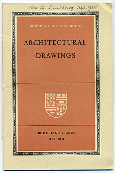 Architectural drawings in the Bodleian library.