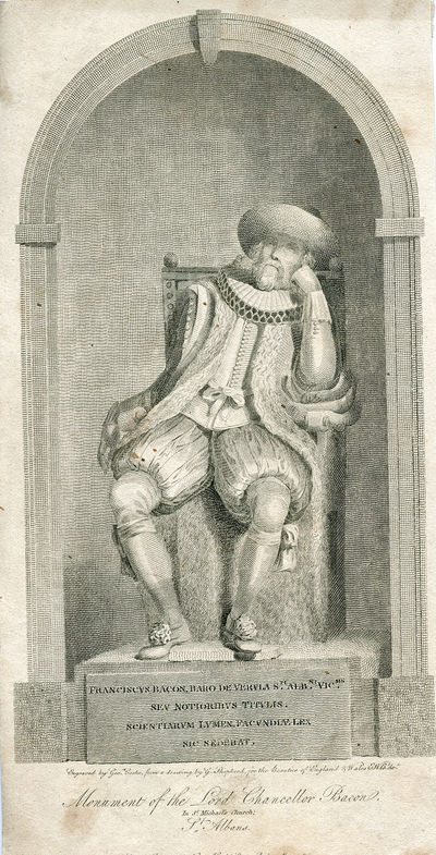 Baro de Verula St. Albani Vicecomes. Engraved Portrait by George Cooke after G. Shepherd