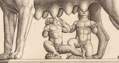 The She-wolf with Romulus and Remus; (photo 3)