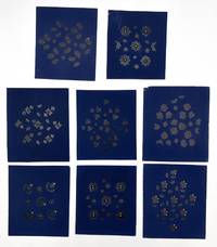 Antonio Ratti Gouache Silk Textile Design No. 8 - Set of 8