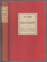 Studies in Bibliography. Papers of the Bibliographical Society of the University of Virginia: Volume Sixteen